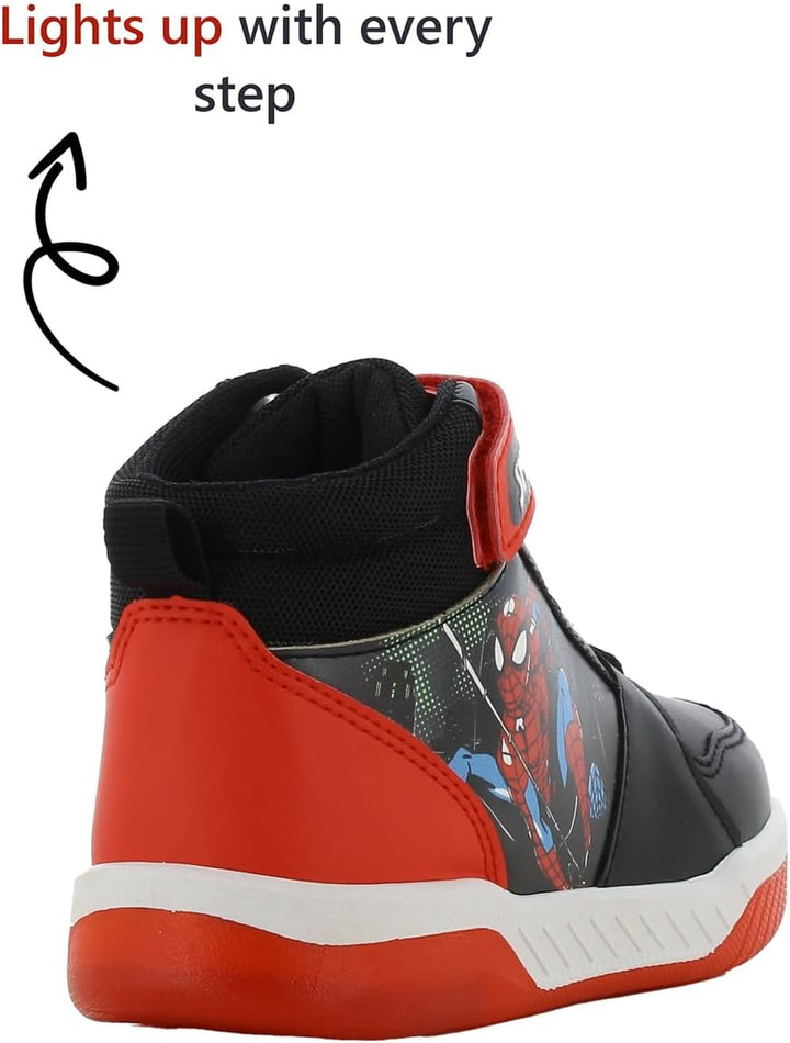 Leomil Paw Patrol Blinkschuhe Schuhe Jungen, Ideal for Schule und Freizeit Schwarz Rot 005 32 EU, Sc