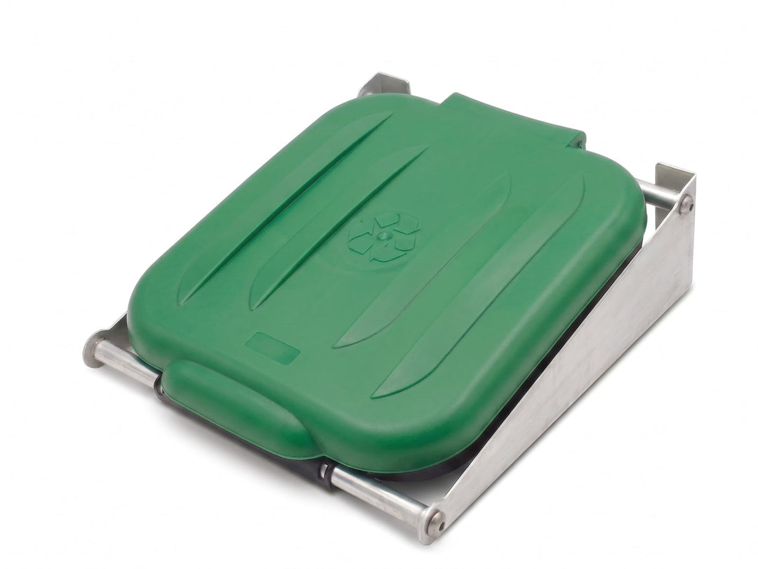 Müllsack Wandhalterung mit Deckel | 70-120L | Abfallbehälter Aluminium Müllsackhalter wandmontage |