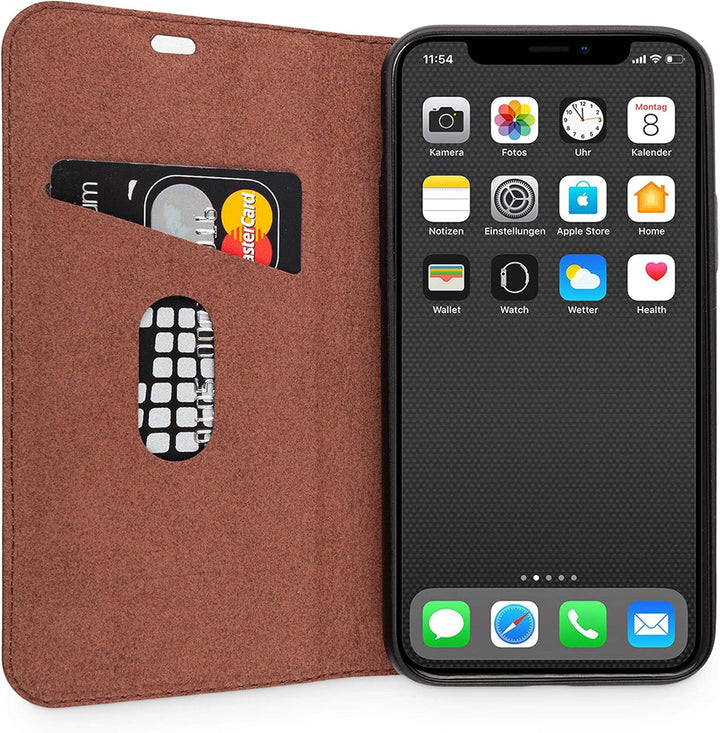 WIIUKA Echt Ledertasche - TRAVEL Nature - Hülle für Apple iPhone 11 Pro - ITALIENISCHES Leder - Vint