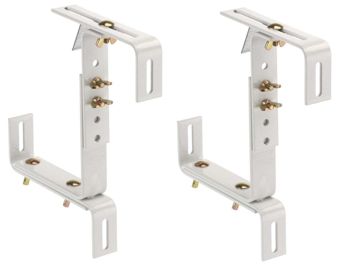 Emsa 5957001200 Vario Universal Blumenkastenhalter, Einsetzbar, Farbe Weiss, Für Geländerbreiten von