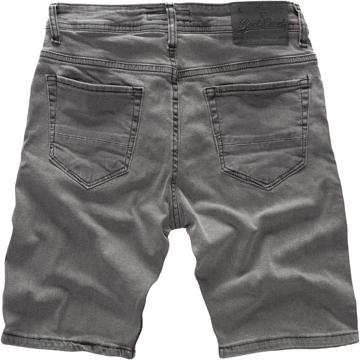 Rock Creek Herren Shorts Jeansshorts Denim Stretch Sommer Shorts Regular Slim M23 29W Dunkelgrau, 29