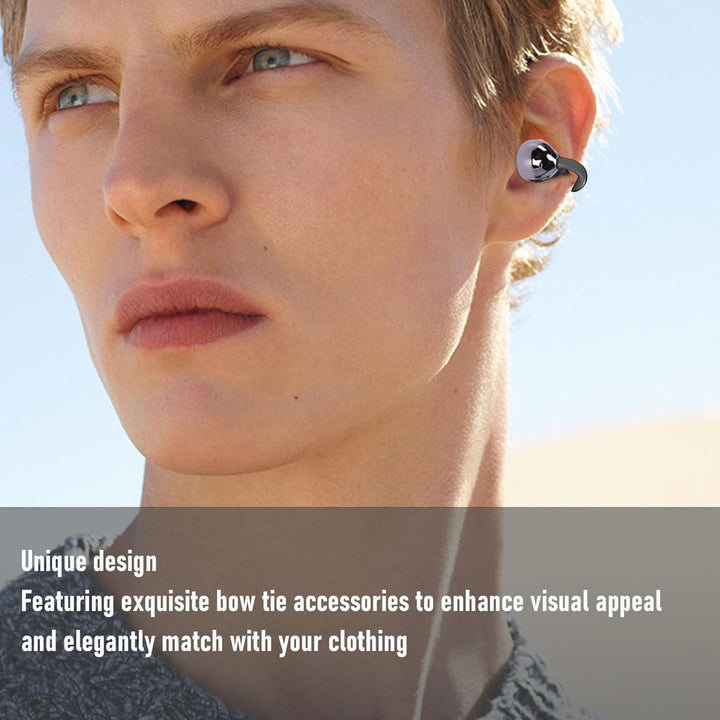 LICAEVEY Von Schmuck Inspirierte Clip-On-Ohrhörer, Modische Ohrkopfhörer mit Bluetooth 6.0 ANC, Kabe