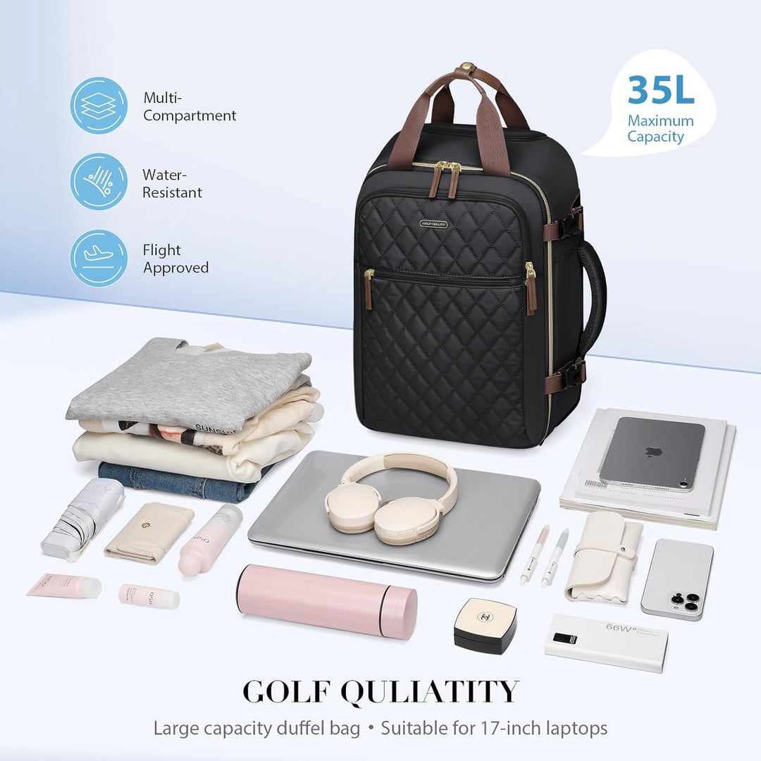 Extra Grosser Rucksack Damen 33L Wasserdicht 17 Zoll Laptoptasche Arbeit Laptop Anti Diebstahl Busin