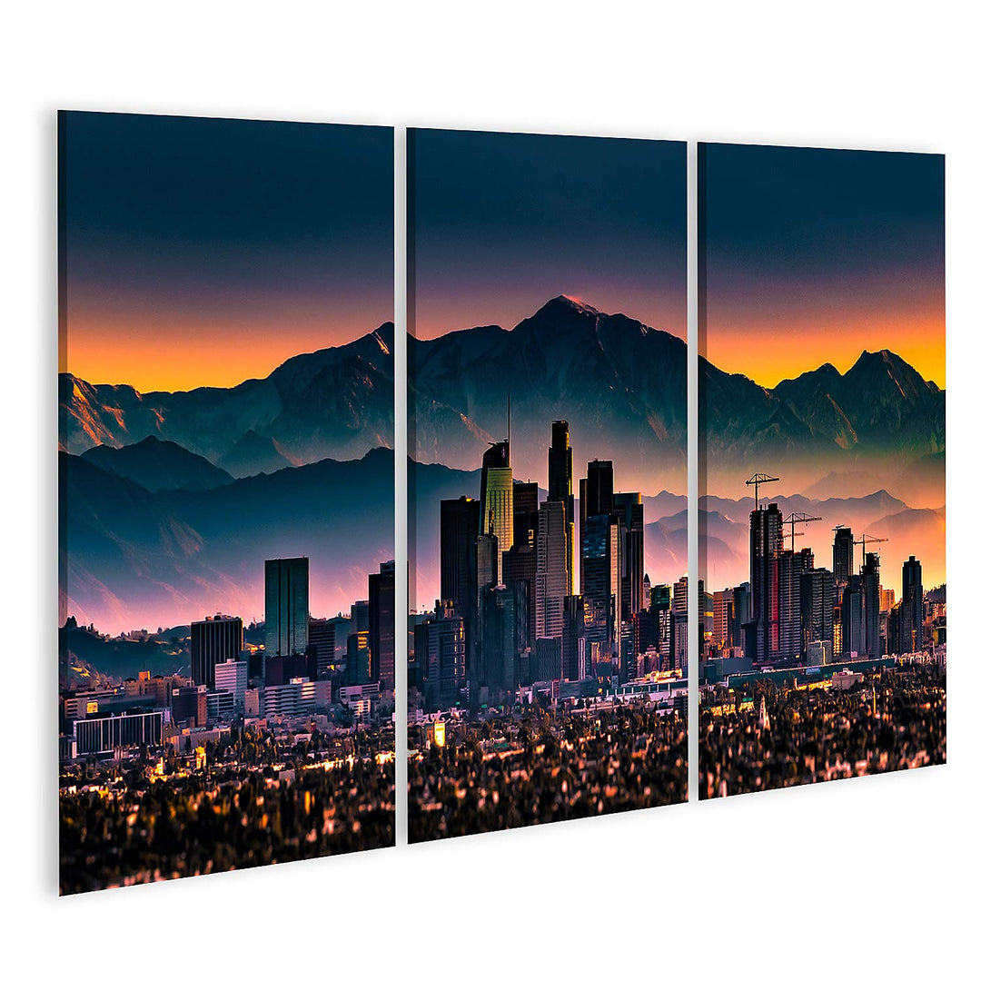 islandburner Bild auf Leinwand Los Angeles LA Kalifornien Bilder Wandbilder Poster Leinwand 130x80cm