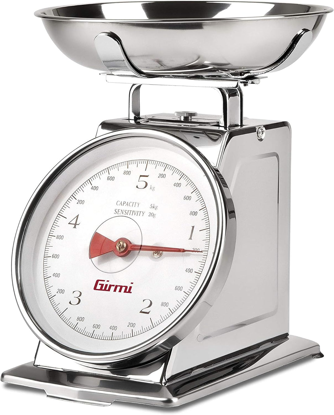Girmi PS90 Mechanische Küchenwaage, 5 kg, Edelstahl