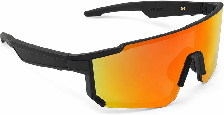 Nilox Glen Smarte Sportbrille, Open-Ear-Audio, Integrierte Lautsprecher, Siri & Google Sprachsteueru