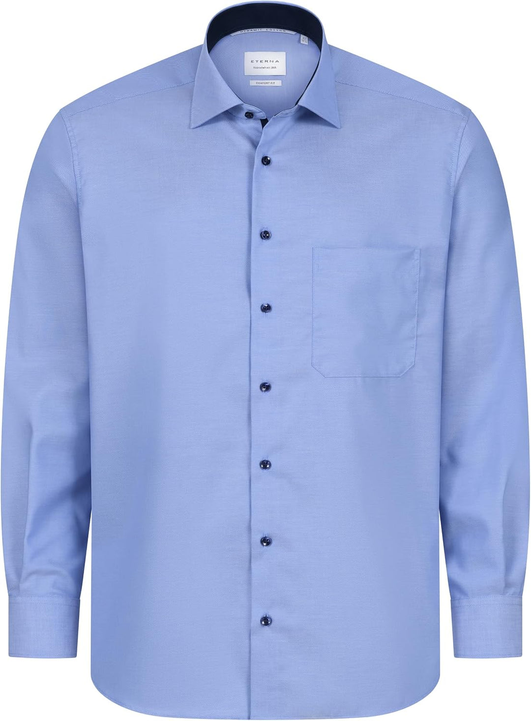 ETERNA Hemd Langarm | Comfort Fit | Bügelfrei, Knitterfrei | 100% Baumwolle 44 ´blau-14´, 44 ´blau-1