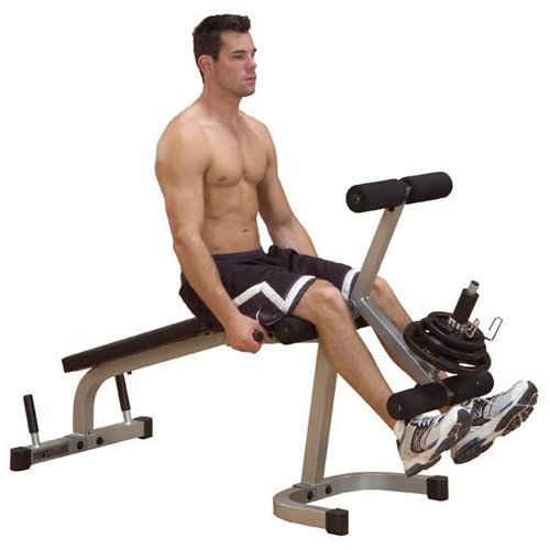 Body-Solid PLCE-165X Powerline-Serie Beinbeuger Beinstrecker inkl. 30mm- oder 50mm-Adapter, 50mm-Ada
