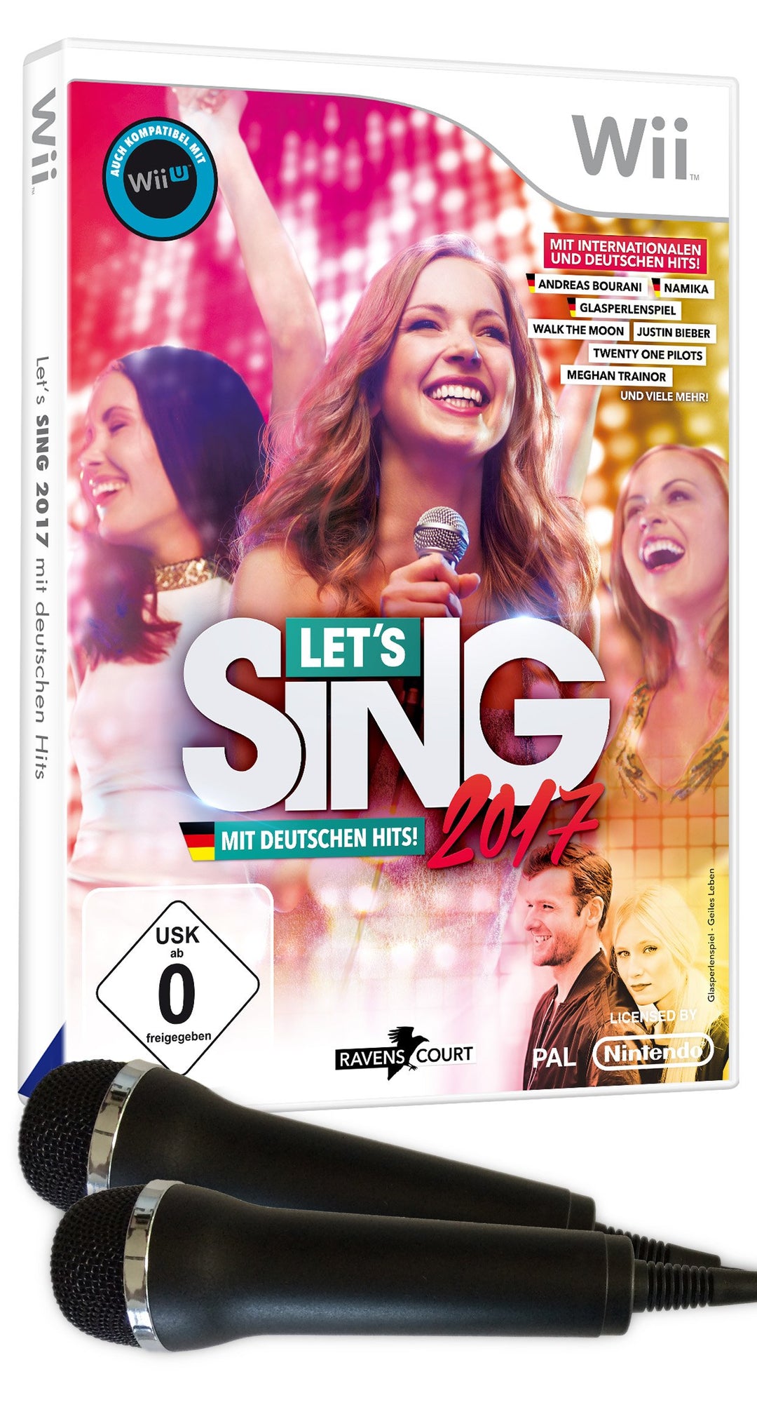 Let's Sing 2017 Inkl. Deutschen Hits (+2 Mics) Nintendo Wii inkl. 2 Mikros, Nintendo Wii inkl. 2 Mik