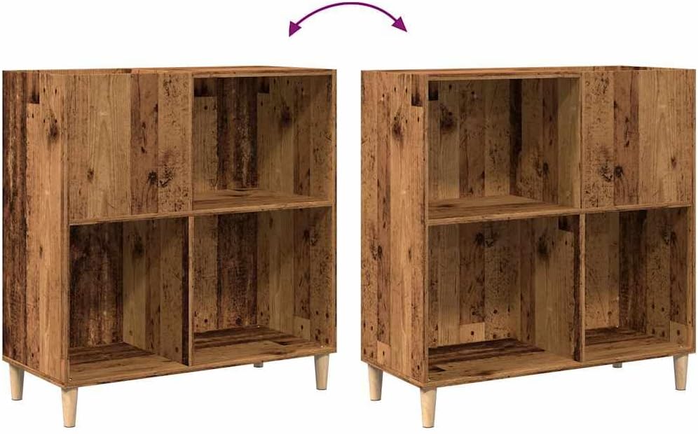 vidaXL Plattenschrank Altholz-Optik 84,5x38x89 cm Holzwerkstoff Braun, Braun