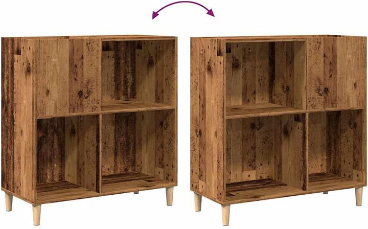vidaXL Plattenschrank Altholz-Optik 84,5x38x89 cm Holzwerkstoff Braun, Braun