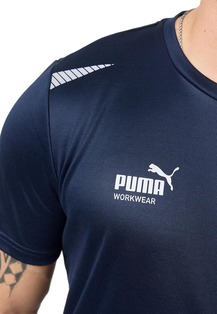 PUMA Workwear Essentials - Premium Arbeitsshirt für Herren, T-Shirt aus robustem Gewebe mit Reflekto