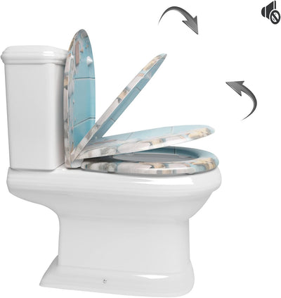 WOLTU Toilettendeckel mit Absenkautomatik Klodeckel WC Sitz Softclose antibakterielle Klobrille mit