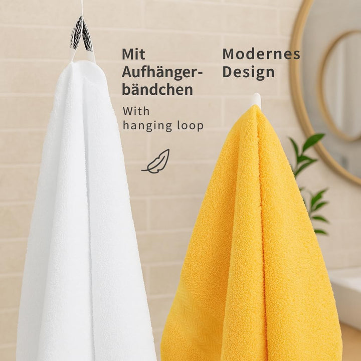 Betz 12-TLG. Handtuch Set Premium 100% Baumwolle 2 Duschtücher 4 Handtücher 2 Gästetücher 2 Seiftüch