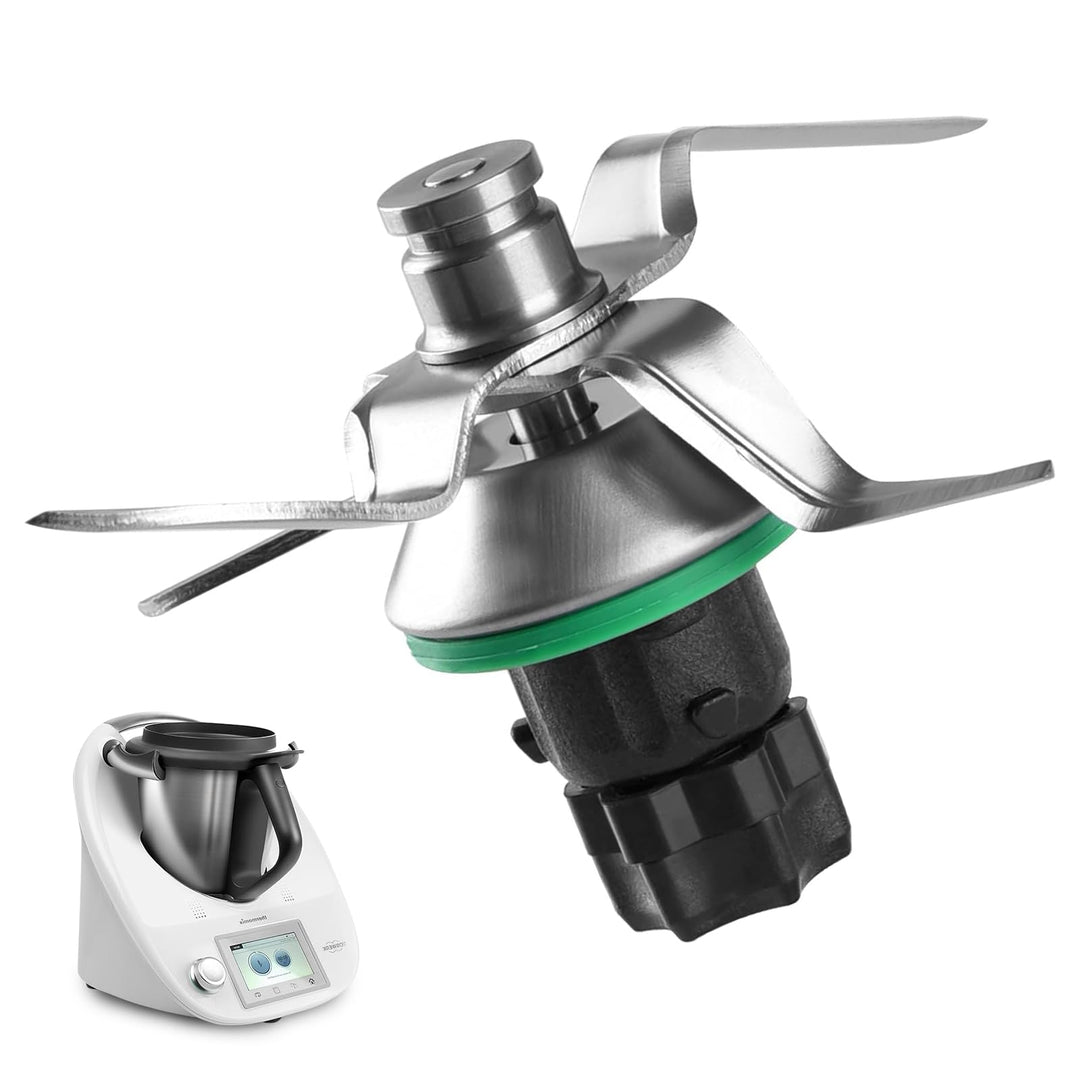 Messer für Vorwerk Thermomix TM5 und Thermomix TM6, Ersatzmesser Mixmesser aus Edelstahl mit Dichtri