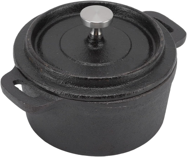 Dutch Oven, antihaftbeschichtete flache Gusseisenpfanne, traditioneller Stil, verdickter, ergonomisc
