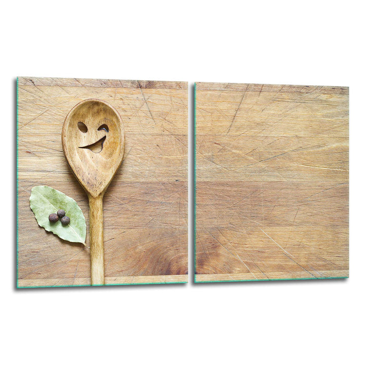 TMK | Herdabdeckplatten Set 2x40x52 cm Ceranfeld Abdeckung Glas Spritzschutz Abdeckplatte Glasplatte