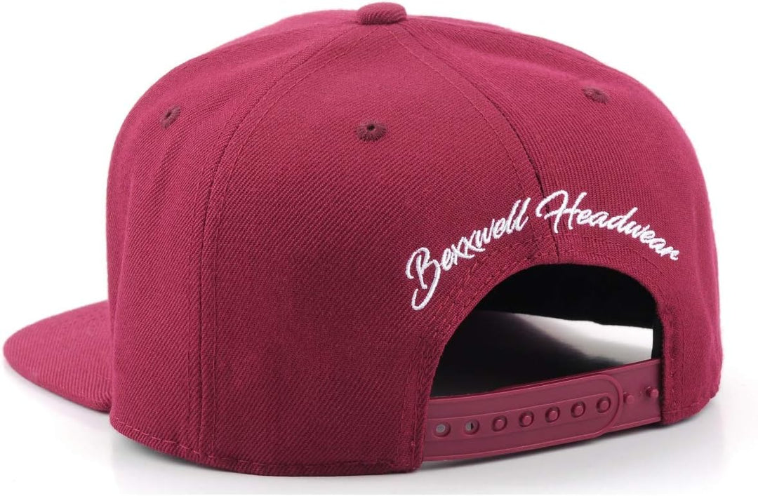 Bexxwell Snapback Cap rot mit Kreuz (optimale Passform, Kappe, red, Cross, Unisex)