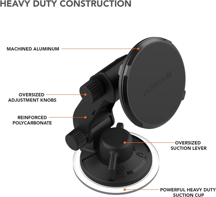 ROKFORM - Verstellbare magnetische Telefonhalterung für Windschutzscheibe, kompatibel mit MagSafe-Sc