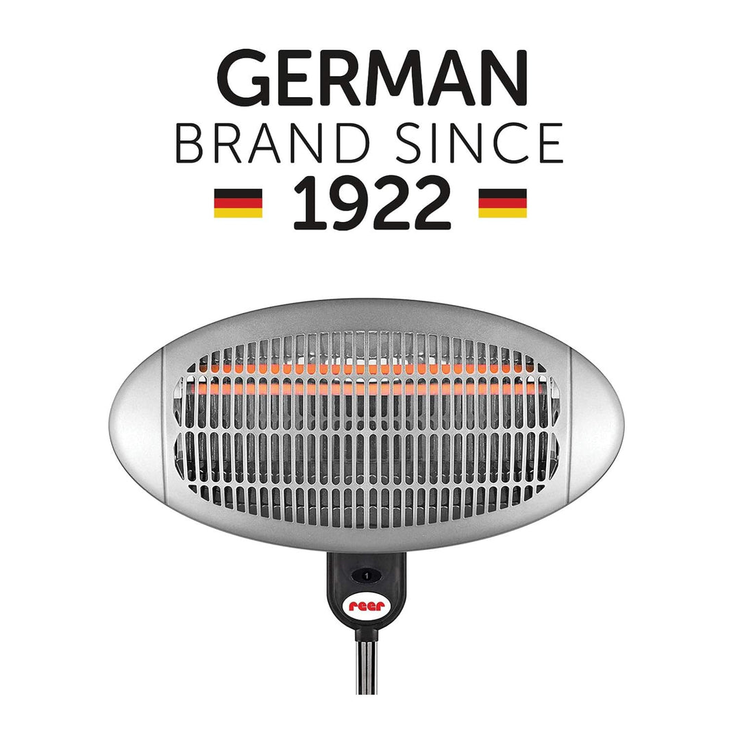 reer Wickeltischstrahler mit Standfuss, 650 Watt, Heizstab mit Splitterschutz