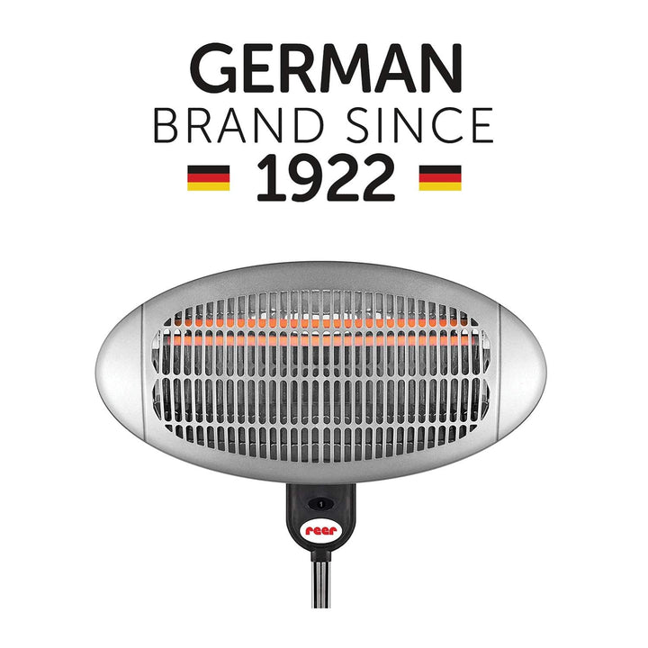 reer Wickeltischstrahler mit Standfuss, 650 Watt, Heizstab mit Splitterschutz