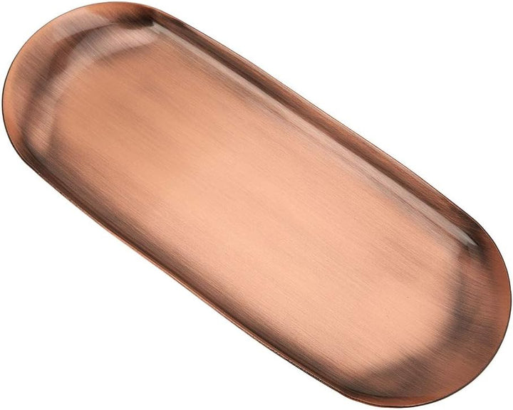 Jeanoko 430 Edelstahl-Aufbewahrungstablett, Glatte Linien, Schreibtisch-Dekor-Organizer, 23 X 9,4 cm