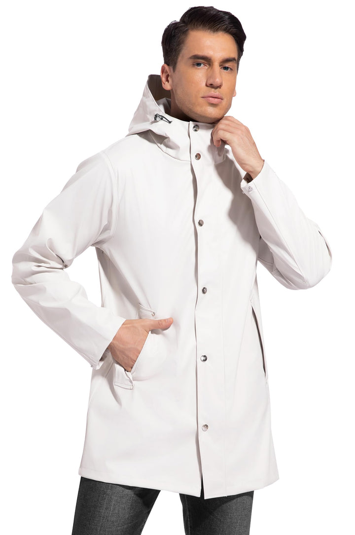 UNIQUEBELLA Regenjacke Herren Wasserdichter, Regenmantel mit Kapuze für Männer Atmungsaktiv Windbrea