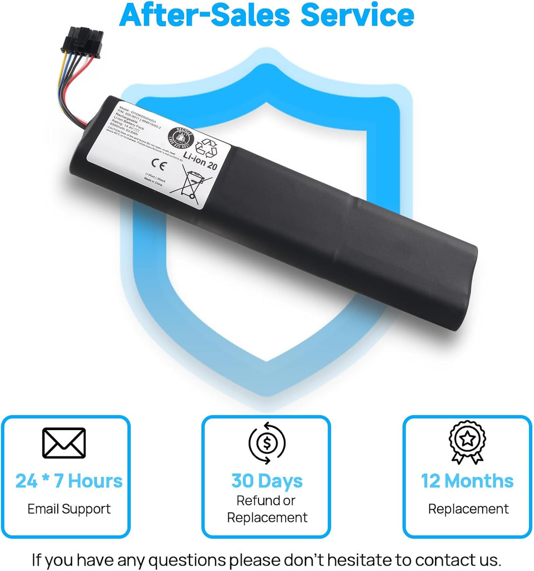 14,4 V 6500 mAh Akku Kompatibel mit Neato Botvac D3 D4 D5 D6 D7 D3+ D301 D303 D5+ D502 D503 D701 D70