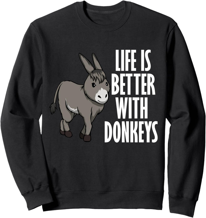 Leben mit Eseln Nettes Baby Esel Sweatshirt