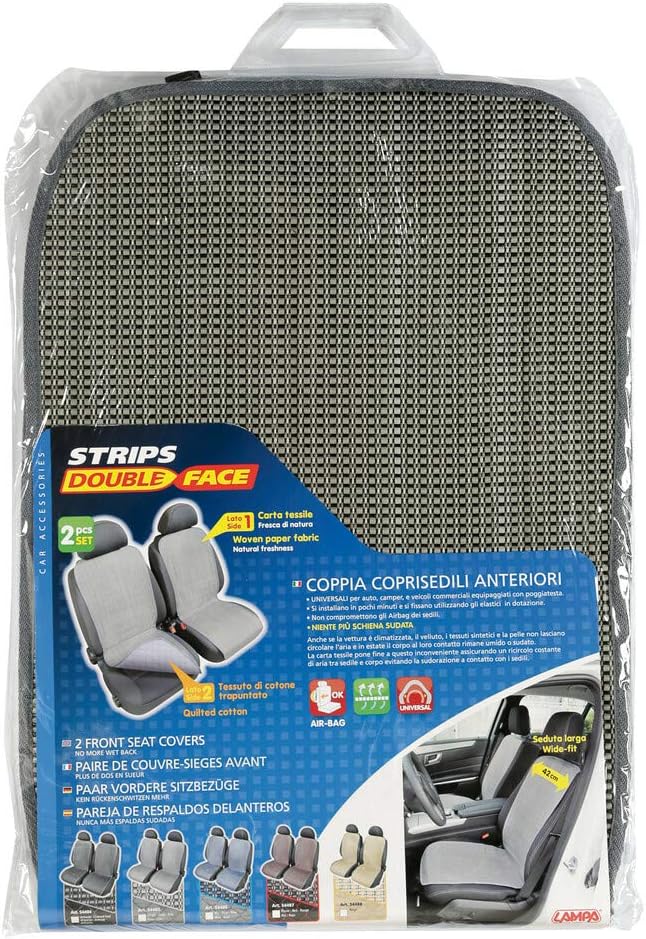 LAMPA 54485 Schonbezug für die Vordersitze Vorne Grau, Grau