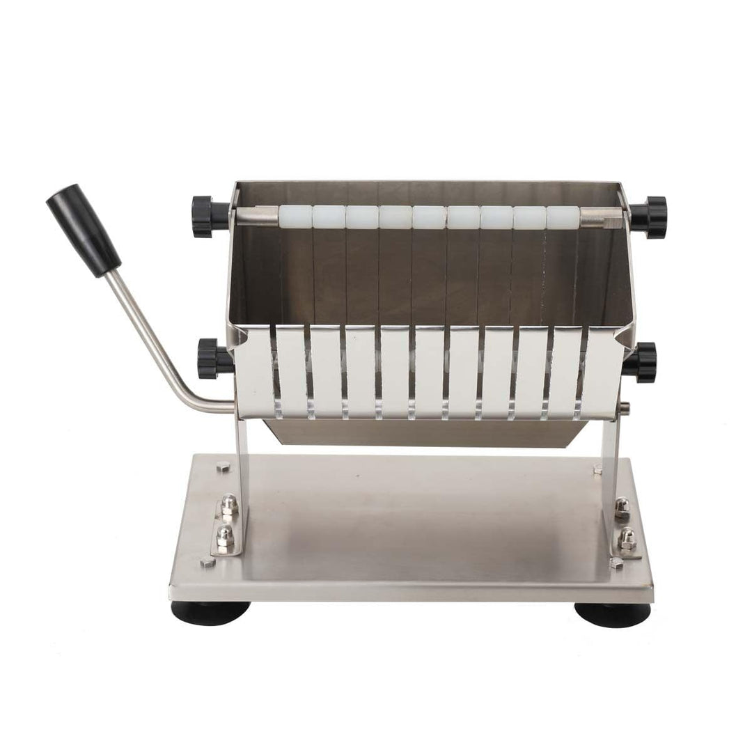 YILIKISS Edelstahl Currywurstschneider für 18 mm Scheiben,10 extra scharfe Messer mit Wellenschliff,