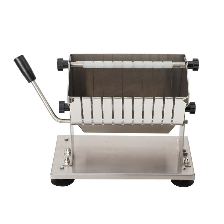 YILIKISS Edelstahl Currywurstschneider für 18 mm Scheiben,10 extra scharfe Messer mit Wellenschliff,