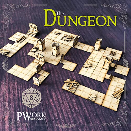 The Dungeon – 3D Tactical maps Rpg Fantasy Dungeon Tiles – Modulare 3D-Karten aus MDF, 3 mm