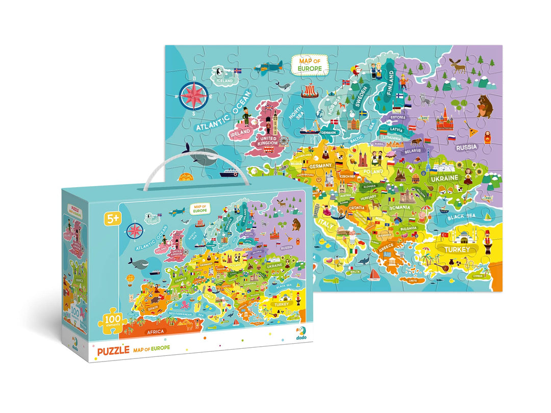 Puzzle 100el Europakarte 300124 Bild Karte von Europa, Bild Karte von Europa