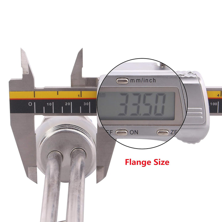 DERNORD 240V 4500W Foldback Heating Element Stainless Steel Heater Spare Part 1 Inch 33.5MM BSP Thre