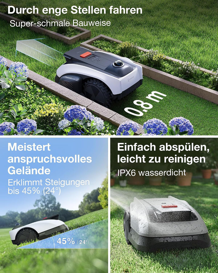 ECOVACS Goat O1200 Mähroboter ohne Begrenzungskabel, 1200 m², 360° Dual-LiDAR-Navigation, Automatisc