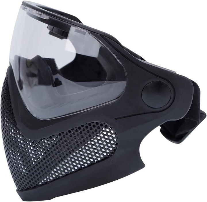 ATAIRSOFT Airsoft 2 Modi Taktische Sicherheit Schutz Vollmaske Antibeschlagbrille Set mit 3 Wechselo