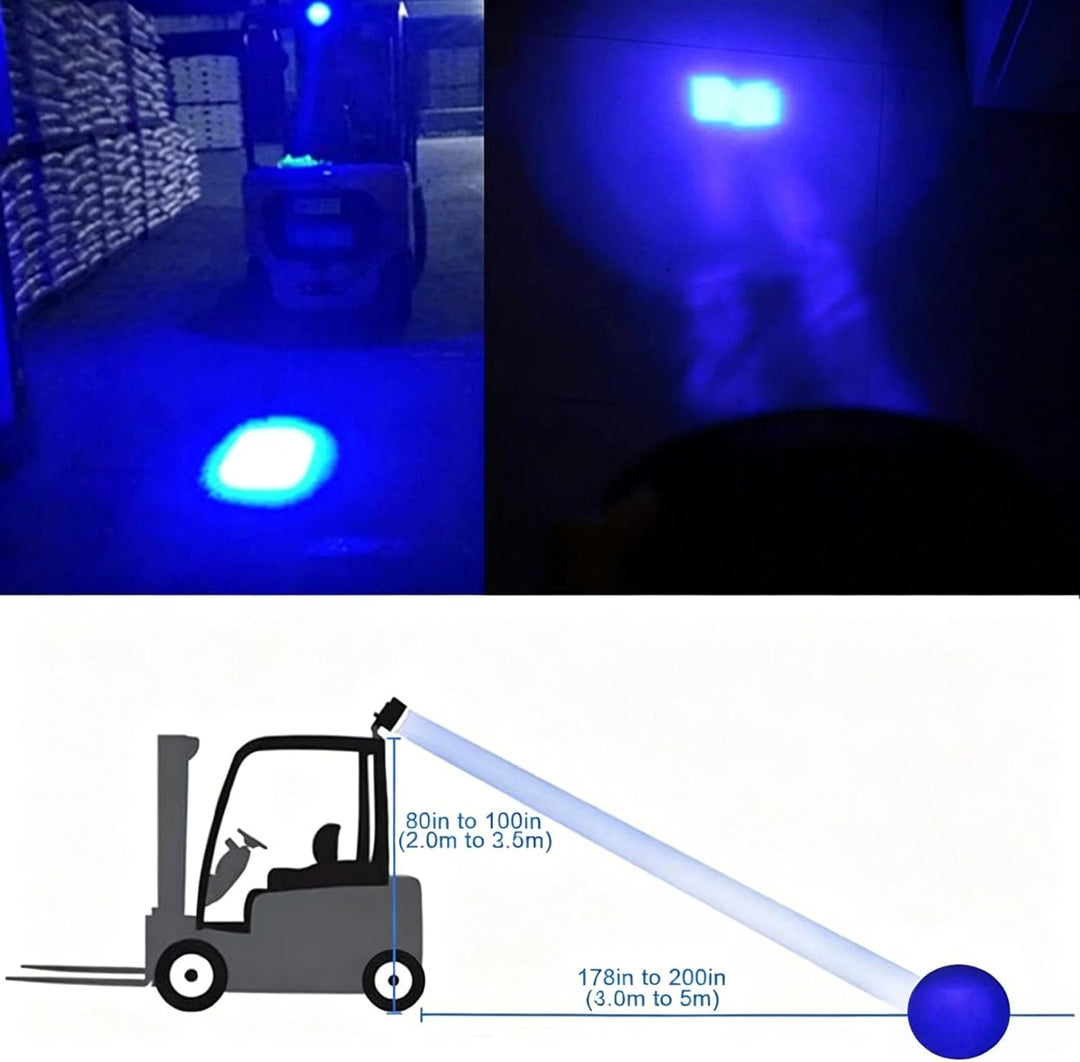 Dinfu 20W Led Blau Gabelstapler Licht, 2PCS Warenhaus Sicherheitswarnleuchte 12-80V …, 2PCS