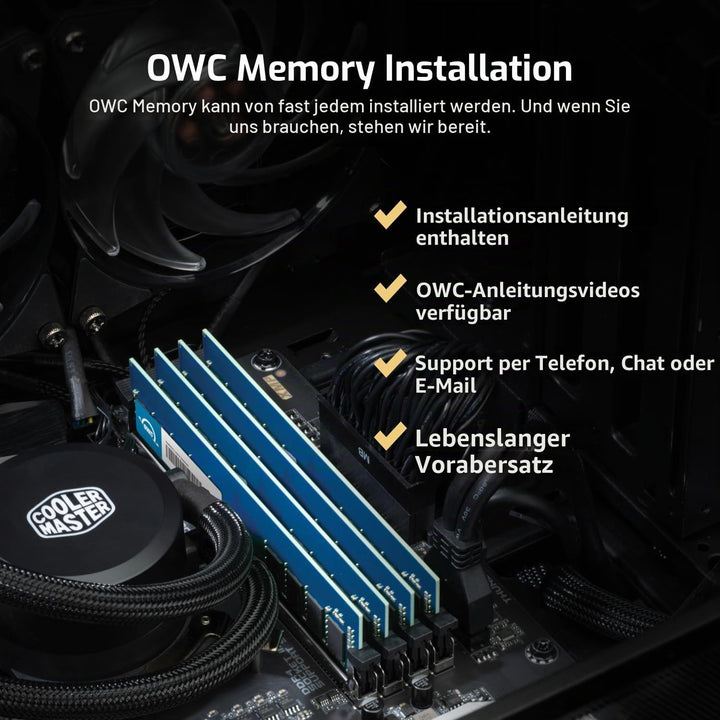 OWC - 64GB Memory Upgrade Kit - 4 x 16GB PC14900 DDR3 ECC-R 1866MHz DIMMs für Mac Pro Late 2013 Mode