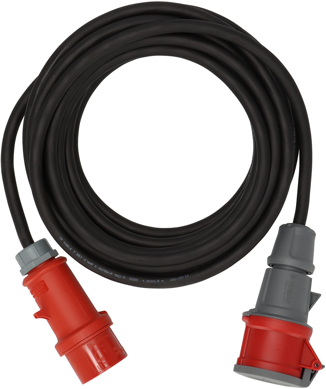Brennenstuhl CEE Verlängerungskabel mit Phasenwender IP44 (25m Kabel, H07RN-F 5G2,5, 5-polig mit CEE