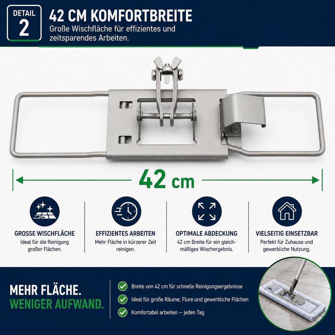 Bodenwischer Fixierschraube Stiel geeignet Hara Vileda 42 cm | Kompatibel mit Hara, Vileda und weite