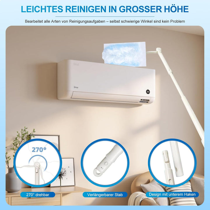 62 Stück Staubmagnete, Kompatibel mit Swiffer Staubmagnet Nachfüllpack, Einweg Magnetischer Feder-St