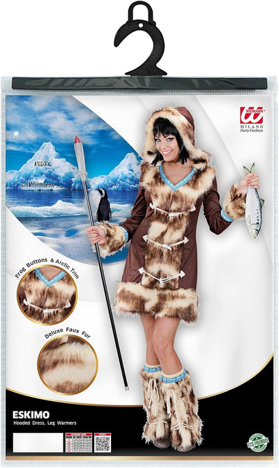 "AIKAA ESKIMO GIRL" (hooded dress, leg warmers) - (L), L