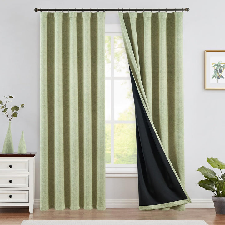 TOPICK 100% Verdunkelungsvorhänge, Blickdicht Thermovorhang für Schlafzimmer Wohnzimmer, Wärmeisolie