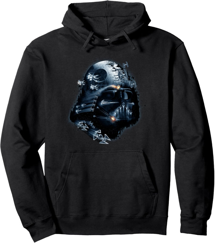 Star Wars Darth Vader Helmet Collage Pullover Hoodie
