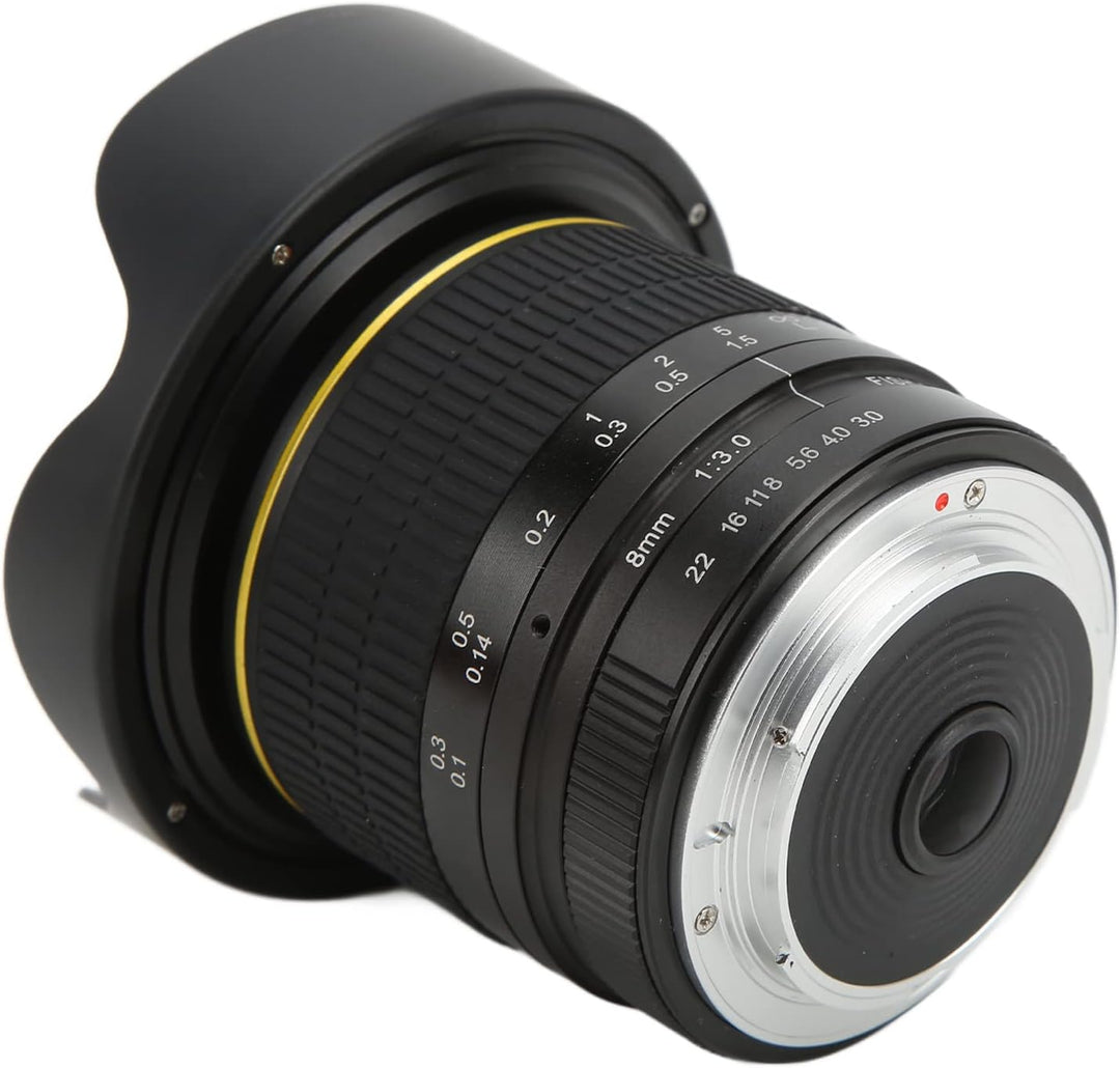 Cuifati 8 Mm F/3.0 Fisheye-Objektiv für Nikon F(DX)/APS-C F-Mount D3200, D3300, D3400, D5200, D5300,