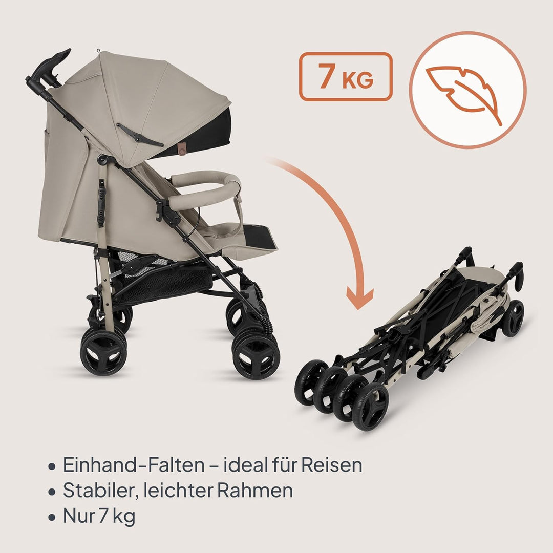 Lionelo Irma Buggy Kinderwagen ab 6 Monate, leicht 7 kg, Liegeposition, faltbar mit Einhand-Faltsyst