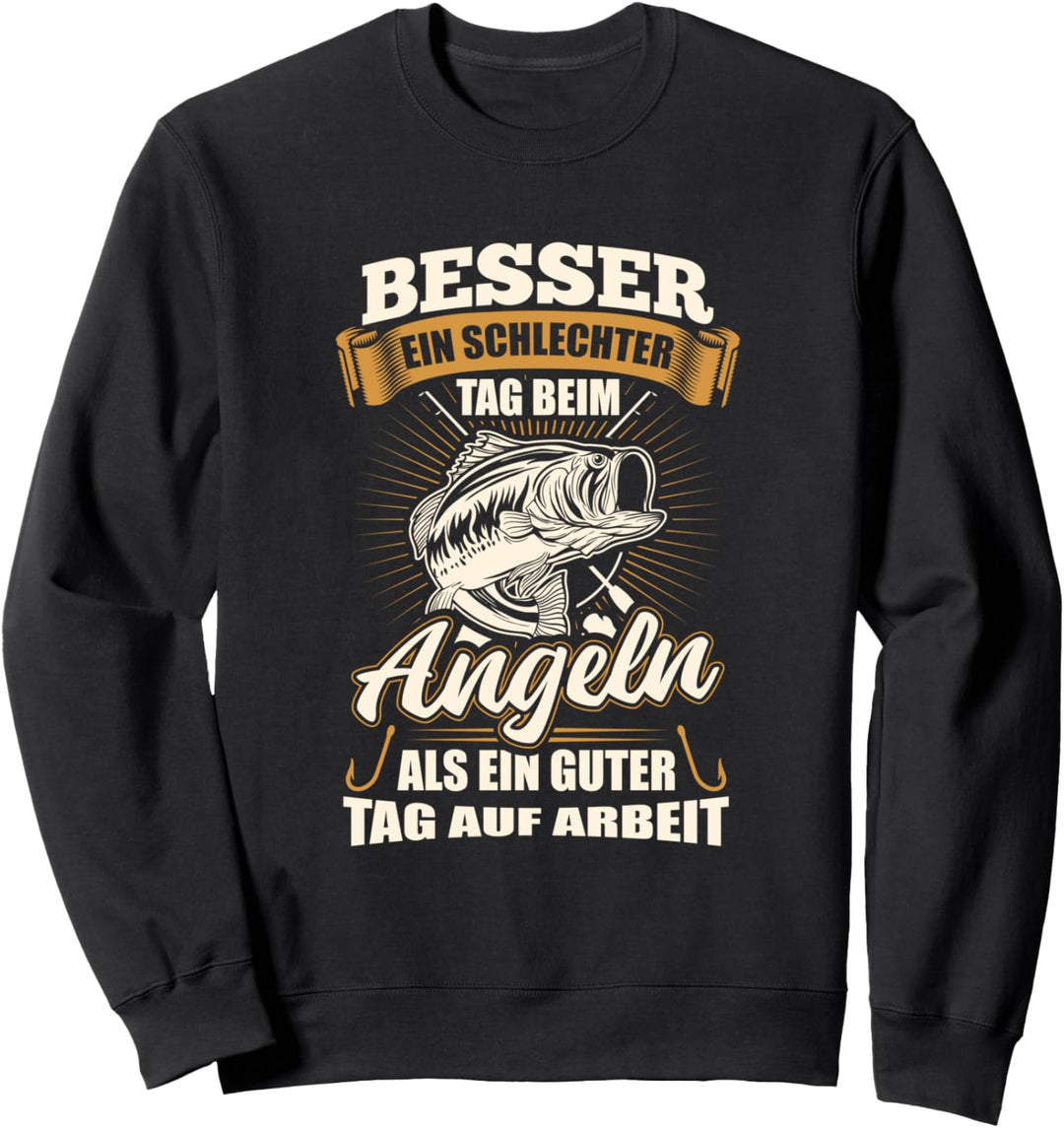Angler Shirt Herren Jungs Angel Geschenk Fischer Fisch Sweatshirt
