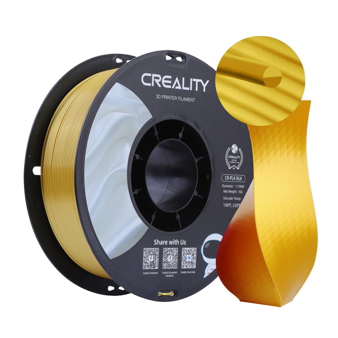 Creality CR Silk 3D-Drucker-Filament, Seidenglänzende 3D-Druck-PLA-Filament 1,75 mm/1 kg, Kompatibel
