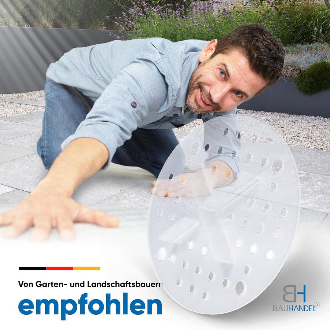 Bauhandel24 Fugenkreuze 3mm für Terrassenplatten Plattenlager Auflage Pads mit Teller Aussenbereich
